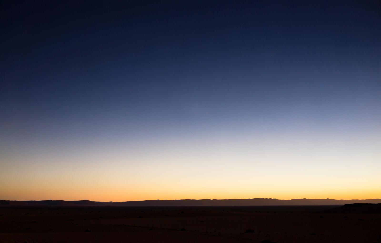 Desert horizon at dawn